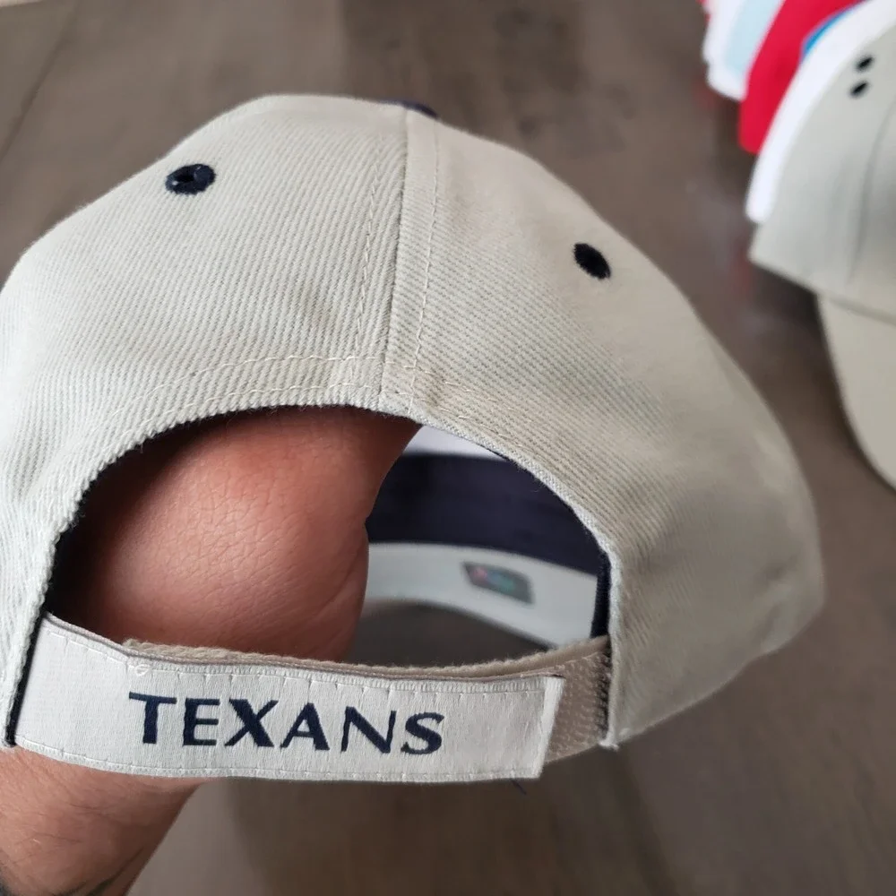 NEW Houston Texans Hat Cap Adult Strap Back Gray NFL Football Adjustable Mens A3